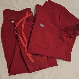 Figs Limited Edition "Winning Red" Scrub set Size small